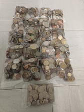 JOB LOT OF MIXED WORLD COINS 2100 COINS 10.4 KILOS INCLUDES OVER 13 DOLLARS USA