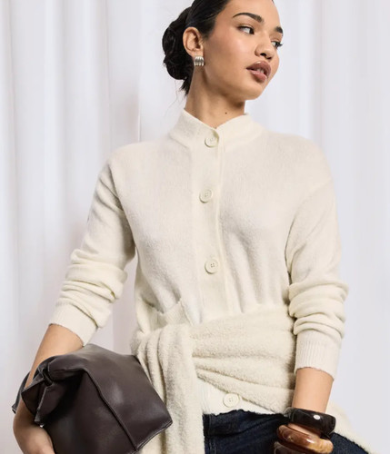 Boohoo cream high neck - cream,