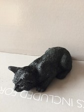 Lucky black cat coal ornament.