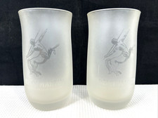 2 Remy Martin Frosted 8 Oz Glasses Cognac Collectible Barware Glasses VGUC