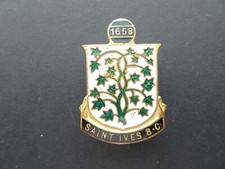 LBB051 GB  Saint Ives  Vintage Lawn Bowls Association Enamel Badge