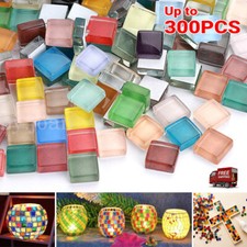 Up To 300x Mixed Crystal Glass Mosaic Tiles Square Kitchen Bathroom Art Craft
