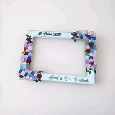 Wooden Wedding Photo Booth Frame - Personalised painted Selfie Prop Polaroid