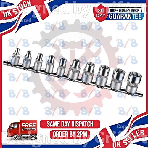 10pc female star socket set - female,