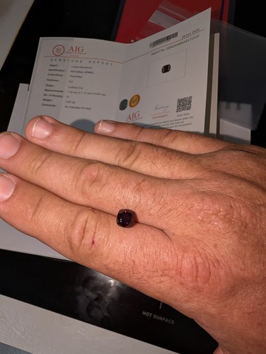 Natural red spinel - red,