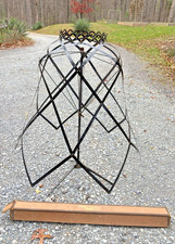 RARE Antique Original Victorian Dress Skirt Form Mannequin PAT 1883 Tole w/Box