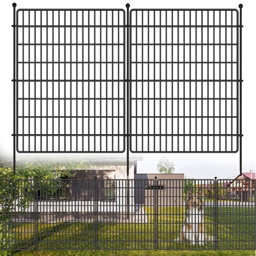 Metal garden fence - x, dig