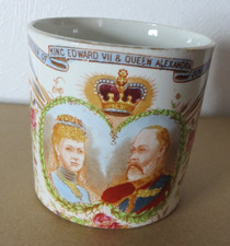 Royal Coronation mug  ~June 26th 1902 ~ King Edward V11 ~ Queen Alexander