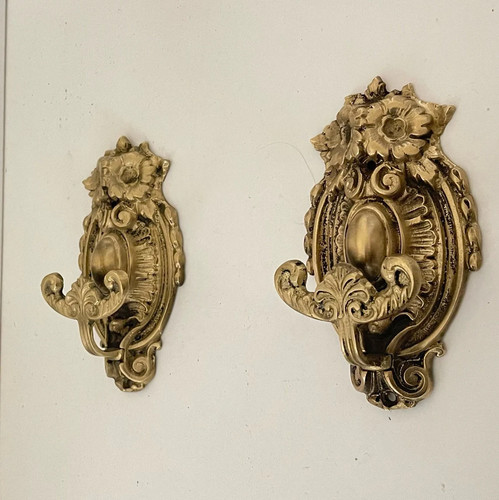 Vintage brass wall hooks - vintage, –