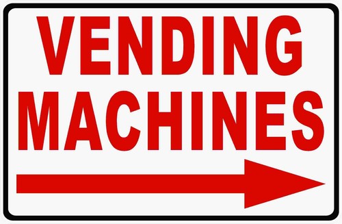 Vending machines sign - vending, size