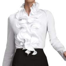 Women Ruffled Flared Tops