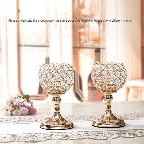 Gold crystal tealight holders