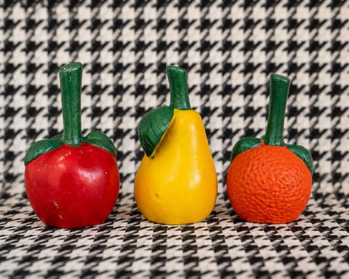 Vtg figural fruit bell set - vtg,