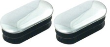 Pair Oval Rail End Cover Caps End Support Push Fit Insert of Hafele