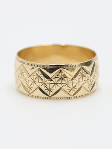 9ct yellow solid gold - gold, gypsy
