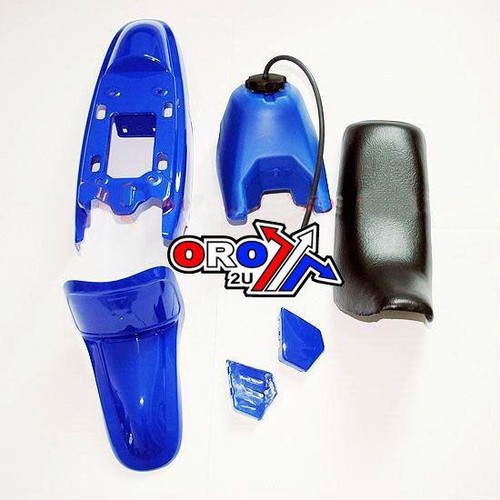Seat blue tank fender kit - blue,