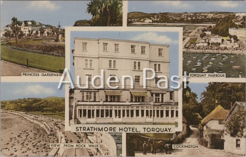 Vintage torquay postcard - torquay,