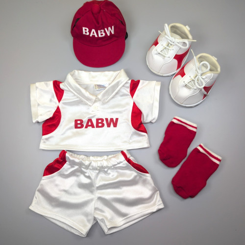 Build bear red white - bear, babw