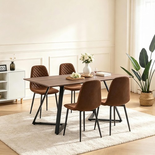Dining table chairs suede - chairs,