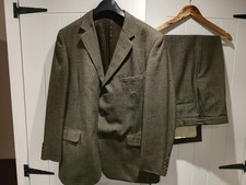 Vintage 40's DAKS Bespoke 2 Piece Tweed Suit Pure New Wool 40R/32