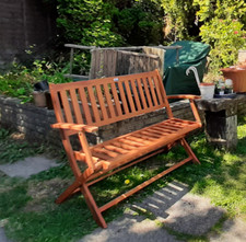 Folding Garden Bench Rustic