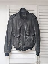 RARE La Rocka Di Londres leather Bomber Jacket Size S Vintage