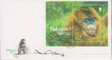DAVID ATTENBOROUGH SIGNED GUERNSEY ENDANGERED SPECIES FDC