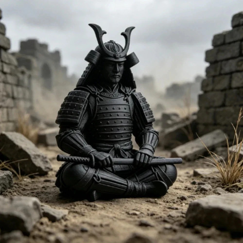 Mini samurai figurine - samurai, 3d