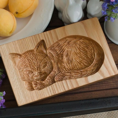Wooden cookie cutter embossing - wooden,
