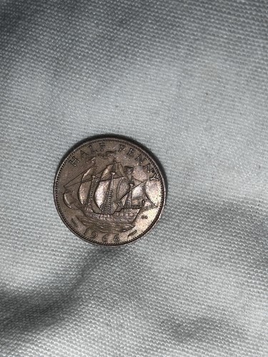 Elizabeth 1966 half penny - elizabeth,