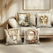 4Pcs Christmas Cushion Covers