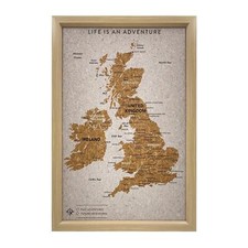 Splosh UK Travel Map Pin Board