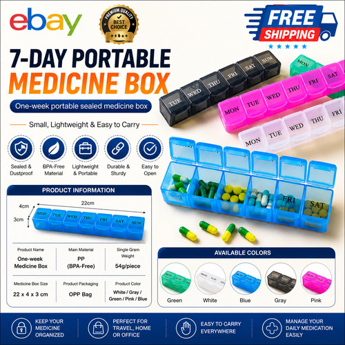 Large day pill case - 7-day,