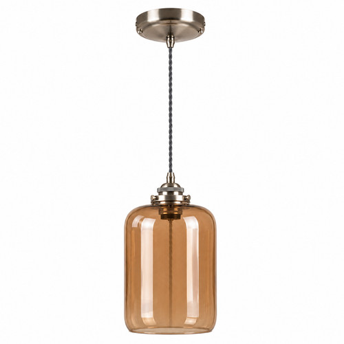 Amber glass pendant - amber,