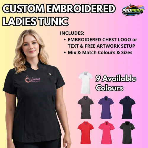Custom embroidered salon - embroidered,