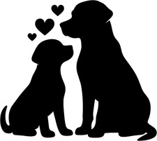 Labrador Dogs in Love  Vinyl