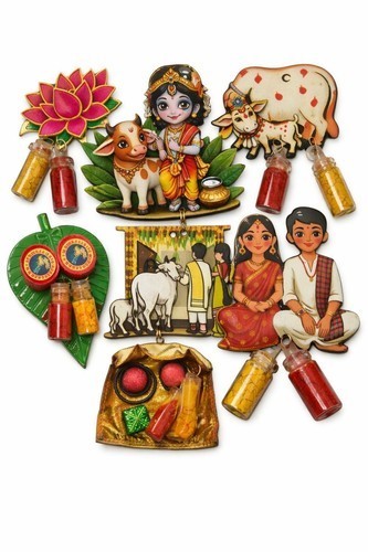 Haldi kumkum tambulam set - haldi,