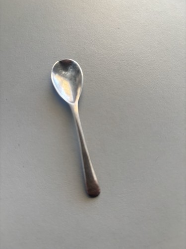 Silver hallmarked salt spoon - silver,