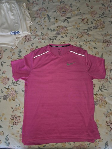 Nike miler tee pink - tee, men's