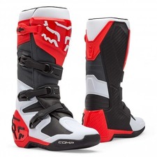 FOX (2026) MX Boots - COMP - White/Fluo Red/Black