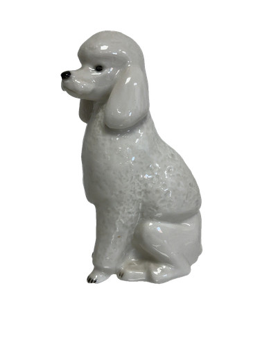 White glazed porcelain seated - porcelain,