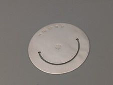 Vintage Sterling Silver Plain Circular Bookmark in Tiffany Style