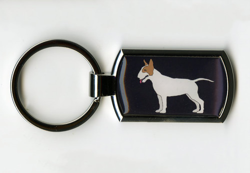 British bull terrier keyring - british,
