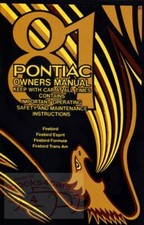 FIREBIRD 1981 OWNERS MANUAL