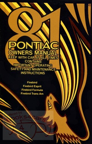 Firebird 1981 owners manual - owners,