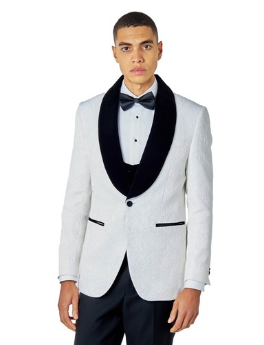 Mens white tuxedo suit jacket - suit,