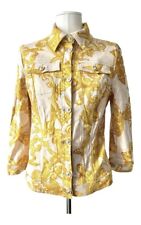 VINTAGE 90s Y2K VERSACE BAROQUE JACKET LUREX GOLD BEIGE MEDUSA