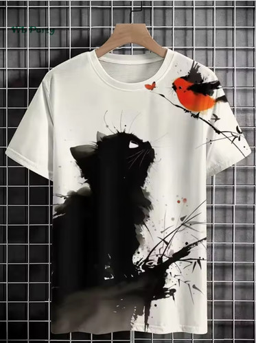 Cat print men - print, men's