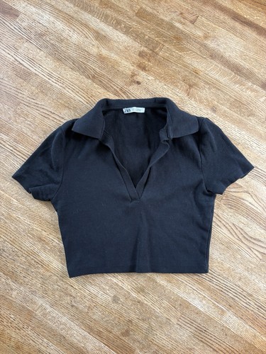 Zara women black cropped - zara,