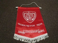 WORKINGTON AFC REDS  PENNANT  1884 CENTENARY 1984  *****RARE*****